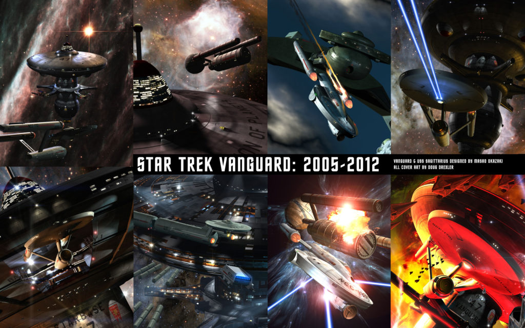 A Wallpaper Image of the Star Trek Vanguard cover art.